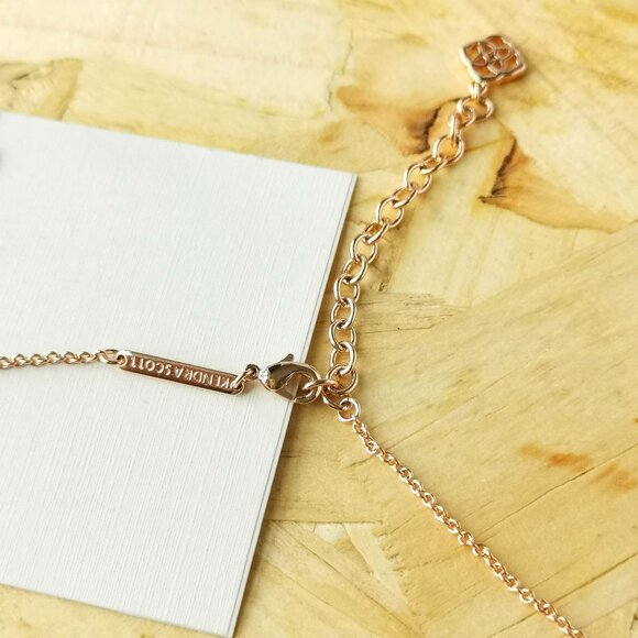 NEW Kendra Scott Elisa Drusy Necklace Rose Gold - Picture 3 of 3